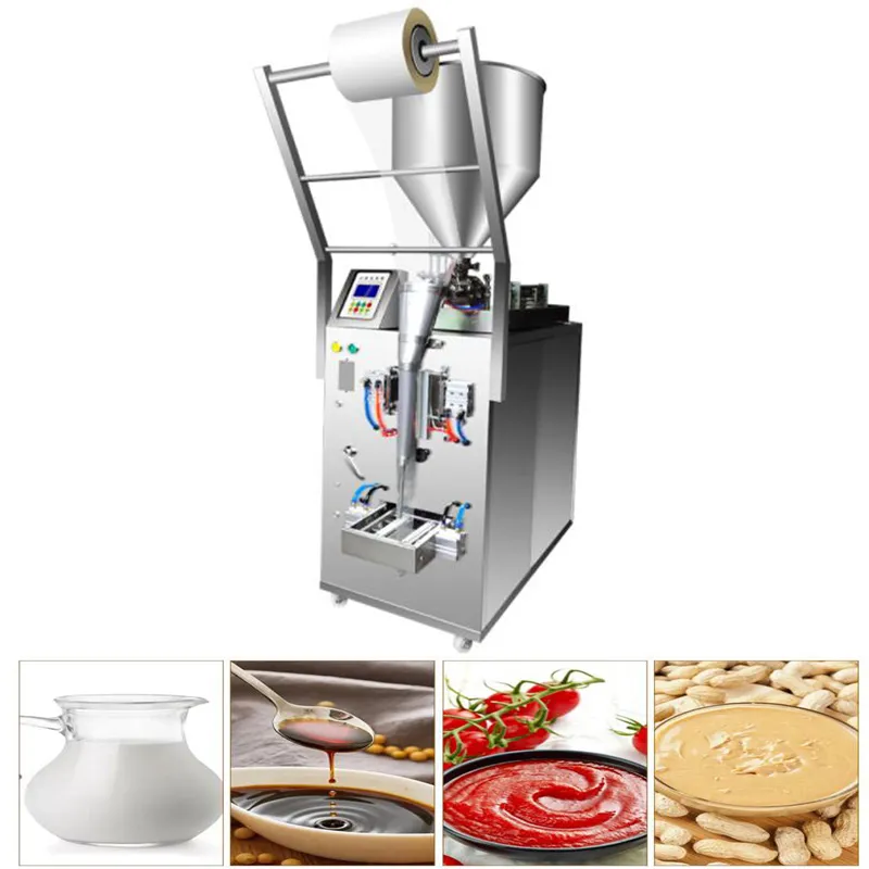 packaging machine for peanut butter tomato sauce chili sauce olive three-side seal back-seal filling packing machine