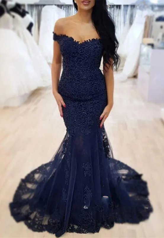 15+ Navy Blue Mermaid Dress