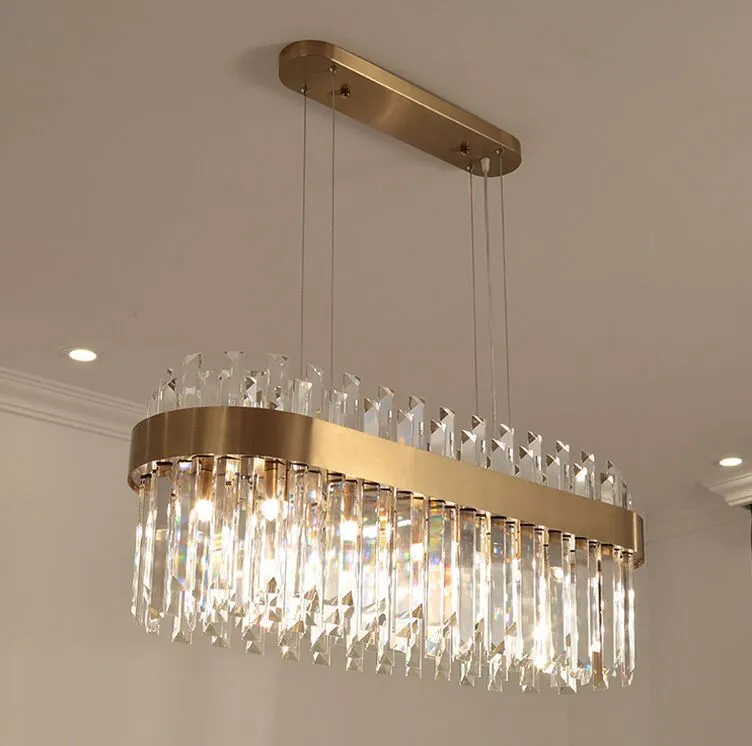 Nouveau lustre de luxe lampe en cristal moderne kroonluchter AC110V 220V or salle à manger salon luminaires MYY