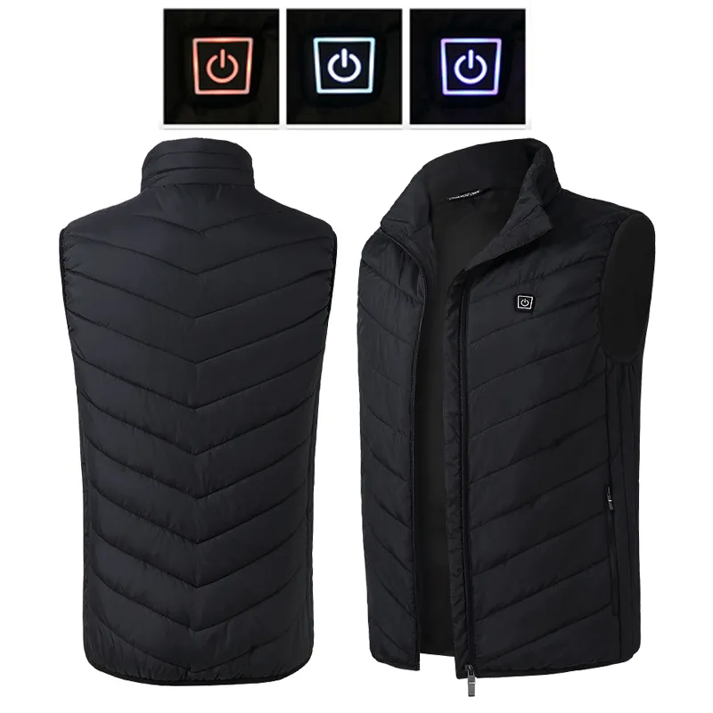 Nova tecnologia USB elétrica colete aquecido menwomen aquecimento waistcoat térmico roupas quentes penas venda quente inverno jaqueta aquecida