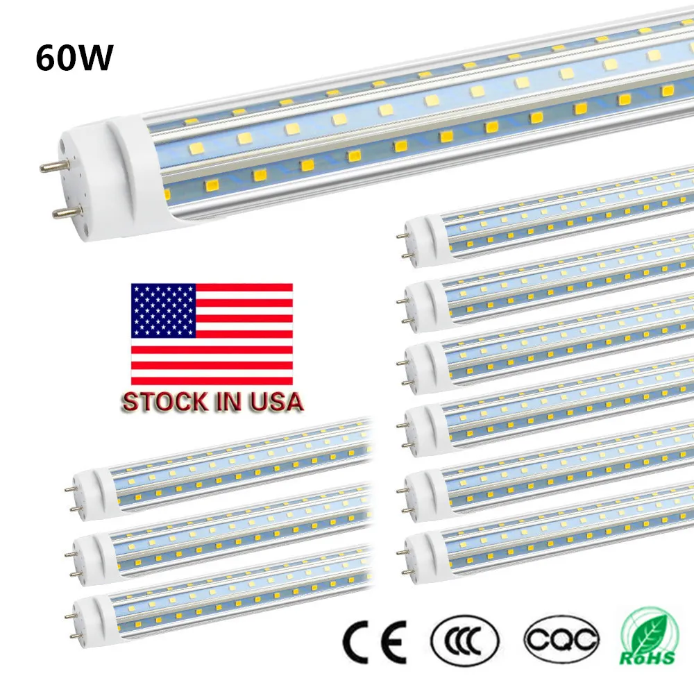 LED 4 pés Lâmpada 4 Pés levou tubo LEDs 28W 22W 60W T8 Luz fluorescente 6000K Branco Frio Atacado Fábrica de 60W Triplex Row