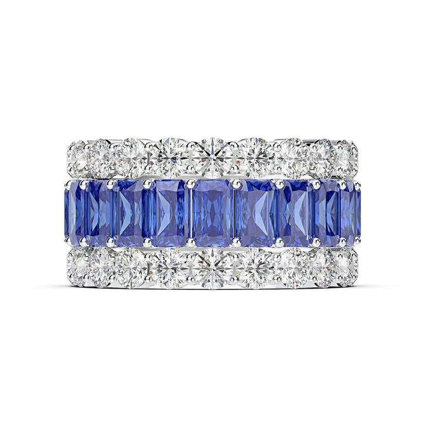 Bague en diamant de pain s925 matériaux en argent luxe bague entièrement glacée bijoux de mode en gros ensemble diamant brillant zircon cubique