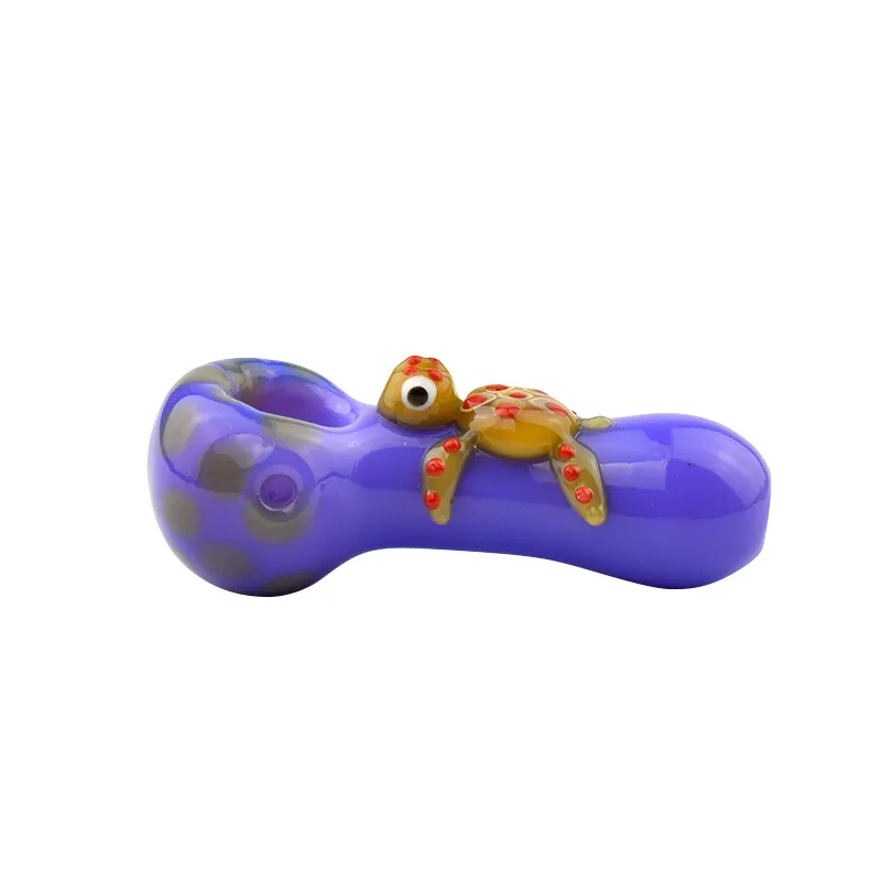 New Arrival Cute Turtle Smoking Glass Pipes Dry Herb Tobacco Pipe Nice Gift  For Girl From Dave420, $19.05