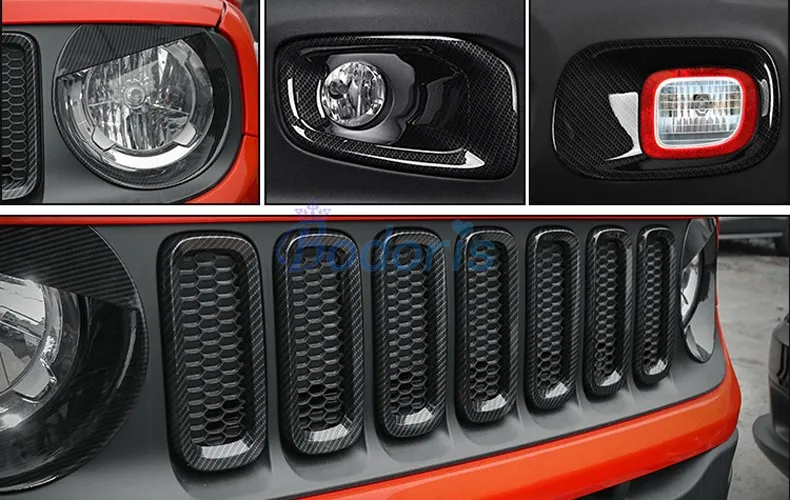 Für Jeep Abtrünnige Kohlefaserfarbe Farbe Leuchttaute Spiegel Wischer  Tageslicht Griff Außenverkleidungsverkleidungszubehört Von 20,8 €