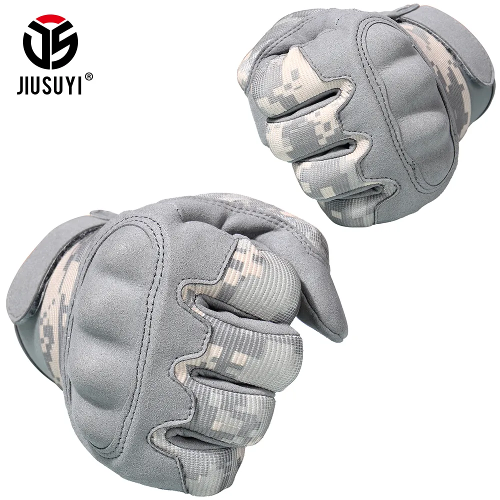 Fashion-Camouflage Touch Screen Tactical Gloves Military Airsoft Paintball Shot Combat Anti-skid Hard Knuckle Full Finger Gloves Men T190618