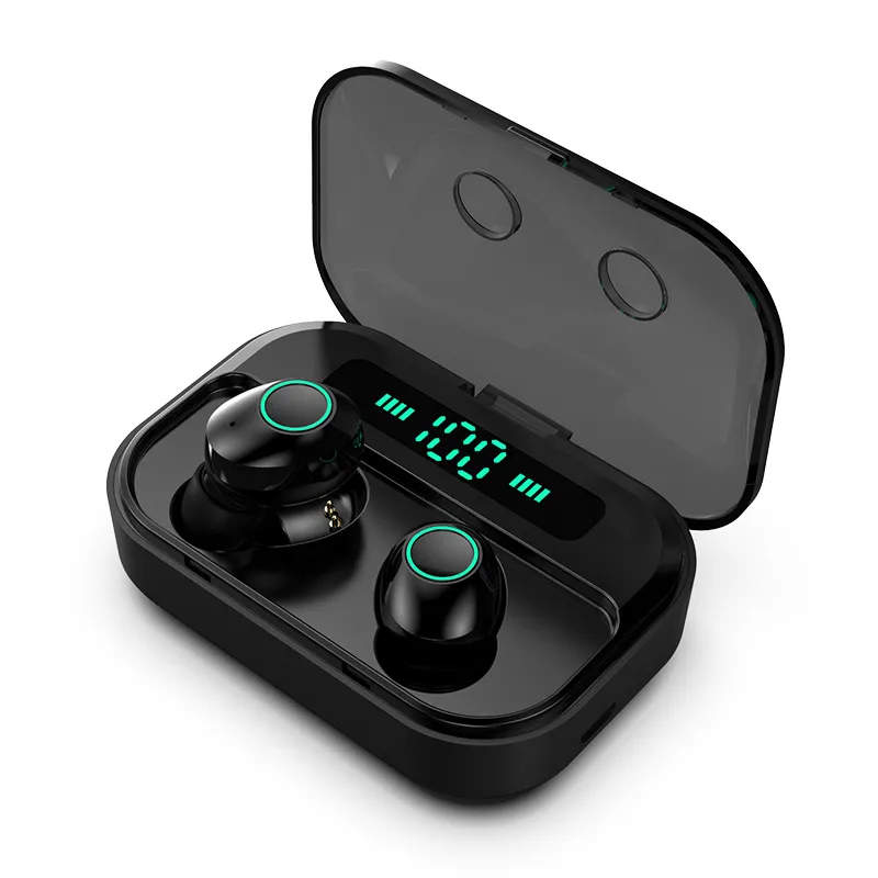 M7 TWS Bezprzewodowa Bluetooth V5.0 Słuchawki Zestaw głośnomówiący Wodoodporne Słuchawki 8D Stereo LED Wyświetlacz 3600 mAh Earbud z ładowaniem bankowym