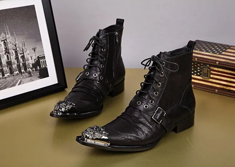 Boots with sales metal tip