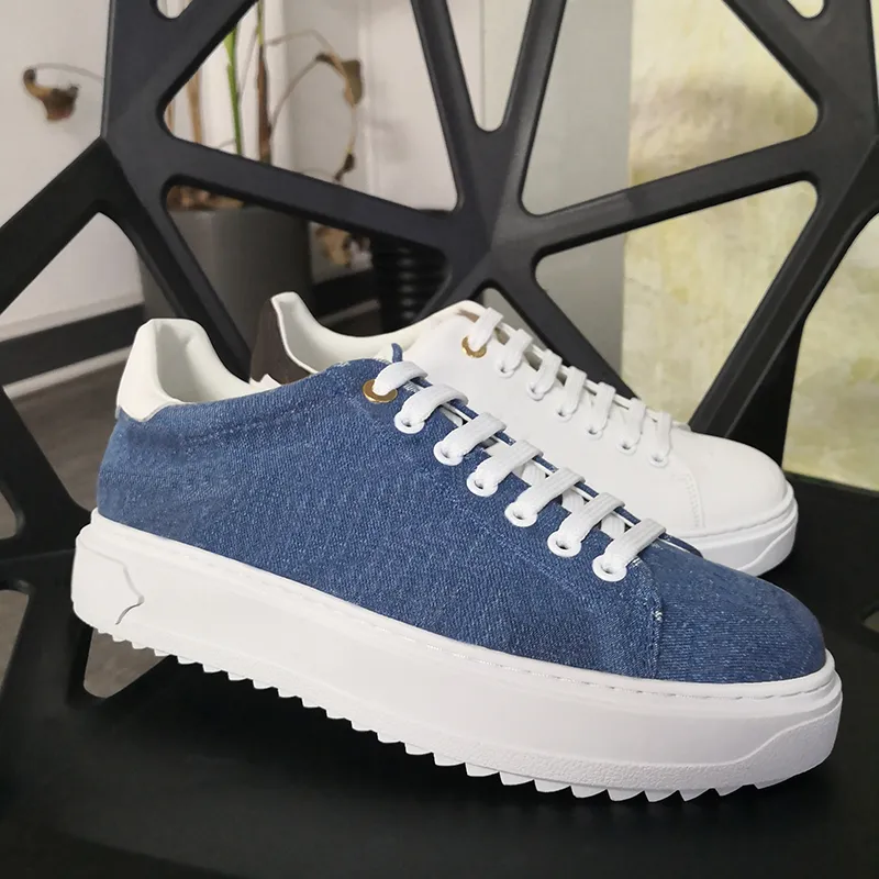 Save Big on Bulk Trainers Womens Shoes Blue Wedding Shoe Denim Platform  Trainers With Flower Leather Accents Party Wedding Sneakers Best Deals  on