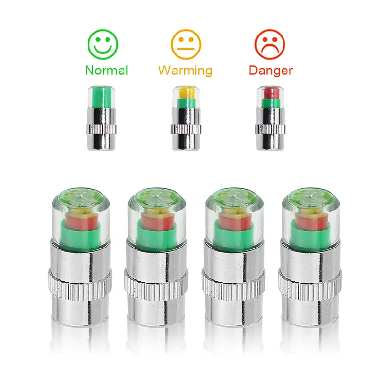 Car Tire Pressure Monitor Tools Accurate Display Auto Tyres Valve Caps Sensor 2.2/2.4 Bar Detecting Indicator Eye Alert Diagnostic Kit