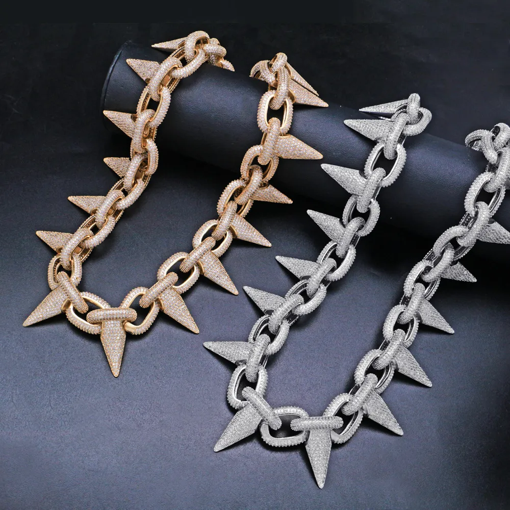 Iced out spike choker shop