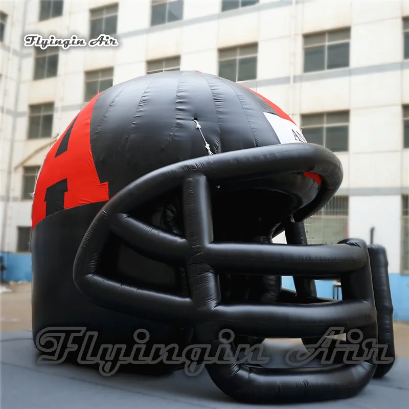 Customized Players Entrance Inflatable Mascot Tunnel 5m Height Blow Up Advertising Rugby Football Helmet For Sports Event