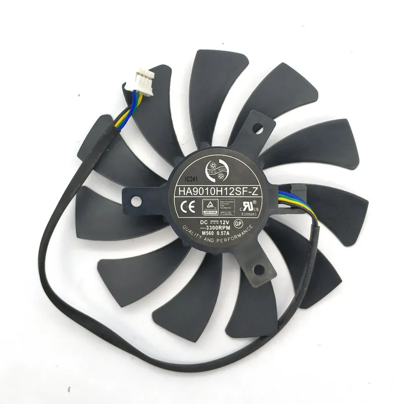 Nuovo originale per MSI RX560 GTX1050 GTX1060 AERO ITX ventola di raffreddamento della scheda grafica video HA9010H12SF-Z DC12V 0.57A 3300 RPM M560