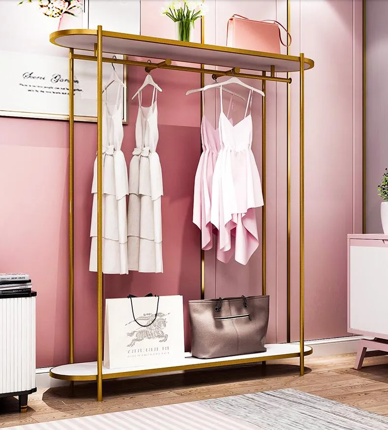 Wieszak na ubrania Wielofunkcyjny sypialnia podłoga Proste Nowoczesna torba na buty Rack Light Luxury Gold Coat Rack