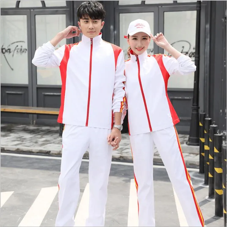 Spring Autumn Lovers Leisure Sports Suit China National Team Exhibition Clothes Group Performance Clothes Wushu Coaching Uniform