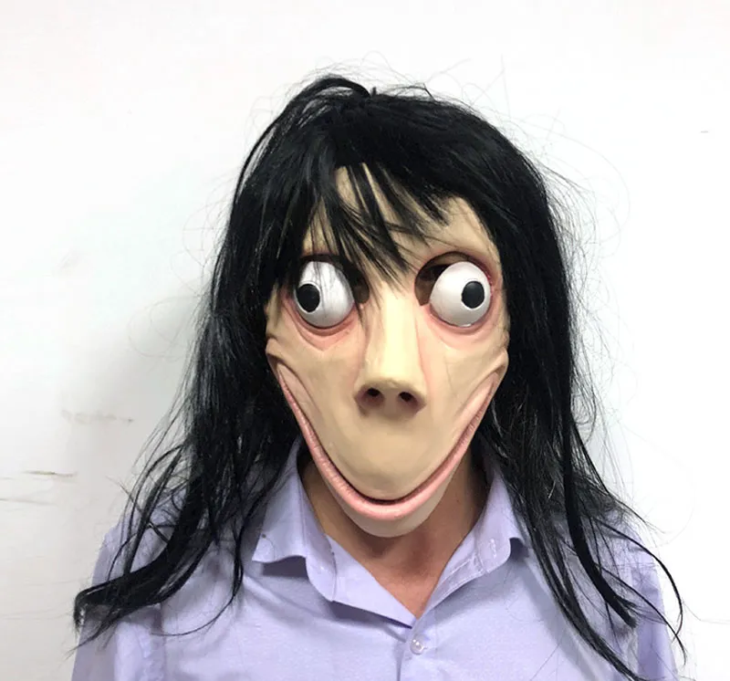 Momo マスク フルフェイス ラテックス 恐怖 しかめっ面 ハロウィン