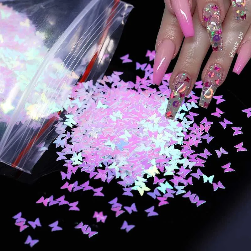 Magic White Pearl Chrome Nail Powder Solid Glitter Fairy Shell Nails Art  Powder Holographic Ice Transparent Aurora Moonlight Manicure Pigment with  Tool