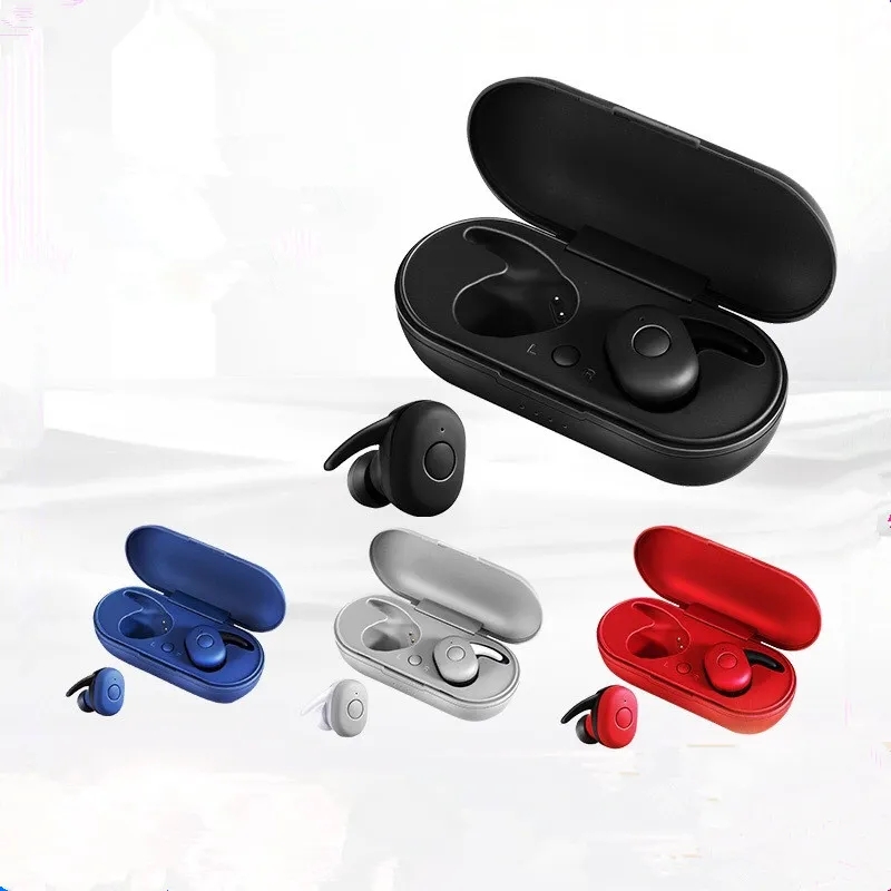 DT-1 Bluetooth Headset Wireless Sport Binaural Hörlurar med laddning Bin TWS Bluetooth Headsets DHL Gratis