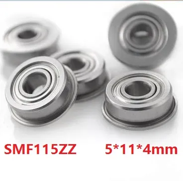 50 pçs / lote Frete grátis SMF115ZZ S MF115ZZ ABEC-5 5x11x4mm Flange Groove Profundo rolamento de esferas 5 * 11 * 4mm MF115 ZZ Z