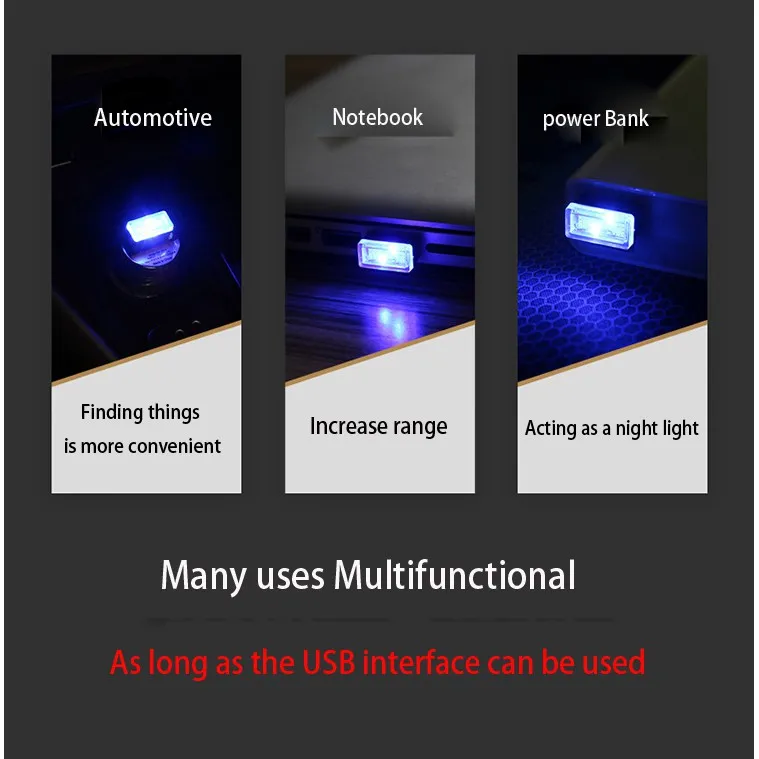 1 peça USB LED mini luz ambiente sem fio acessório para iluminação interna do carro Universal2406