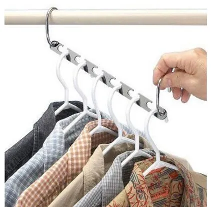 Magic Clothes Hangers Hanging Chain Metal Rvs Cloth Closet Hanger Shirts Tidy Save Space Organizer Hangers voor kleding