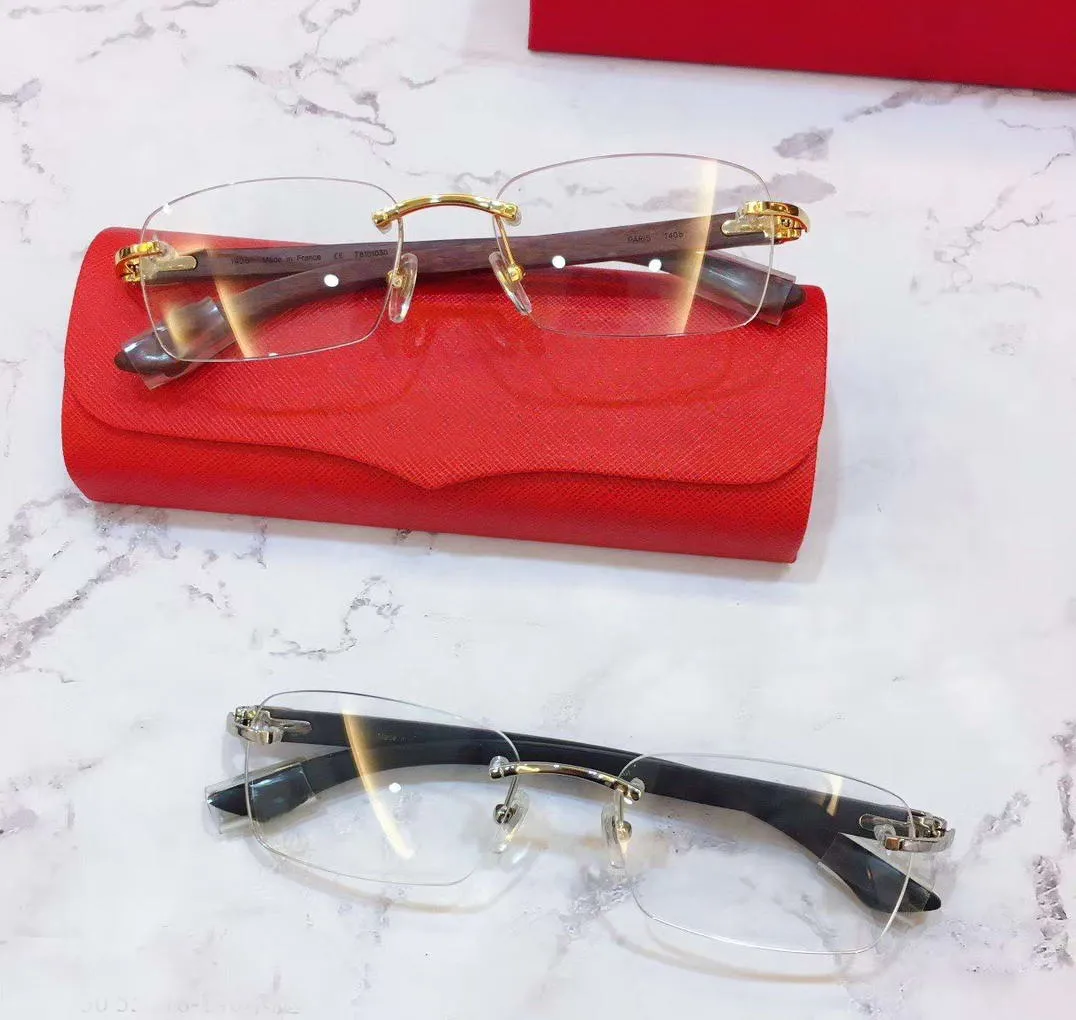 Gafas De Lente Transparente Estilo Vintage Para Hombre Cuadrado Navigator Marco Oro, Madera Marrón