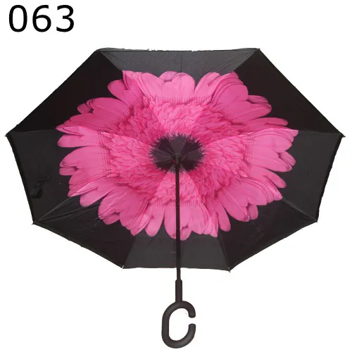 C Handle Inverted Umbrellas Non Automatic Protection Sunny Umbrella Paraguas Rain Reverse Special Design wholesale YM001