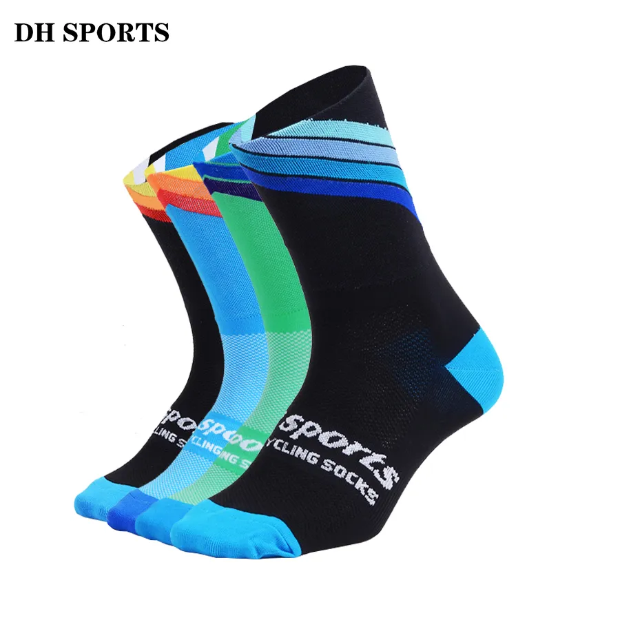 DH Sports Nouveaux chaussettes de cyclisme professionnel Hommes Femmes Route en plein air Vélo Vélo Chaussettes Marque Compression Compression Sport Chaussette