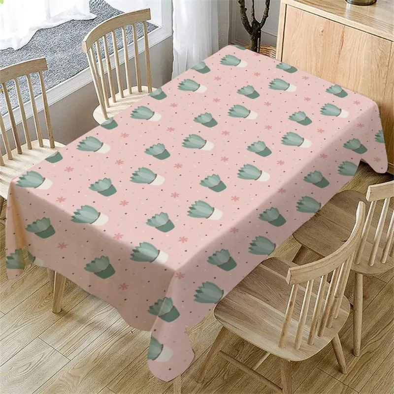 Cactus Tovaglia Stampa Color Home Dining Table Cover Rettangolo Desk Cloth Wipe Covers Tovaglia impermeabile Picnic # LR3353O