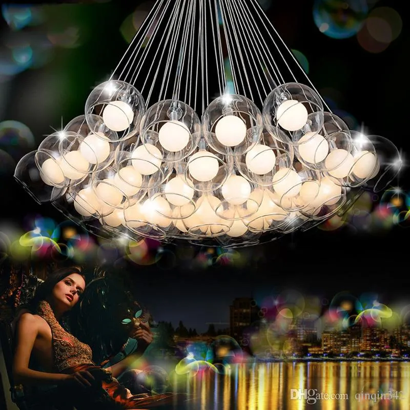 Modern Led glass pendant lights for dining living room bar AC90-260V G4 Bulb hanging glass pendant lamp fixtures free shipping