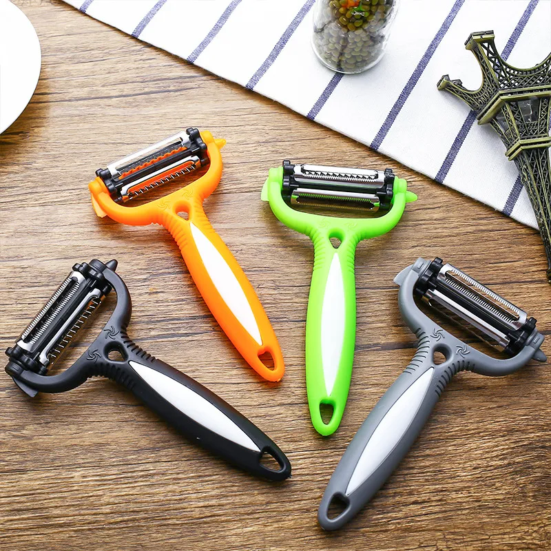 Multifunction 4 in 1 Rotary Peeler Tools 360 Degree Carrot Potato Orange Opener Vegetable Fruit Slicer Cutter Kitchen Accessories DBC BH3492