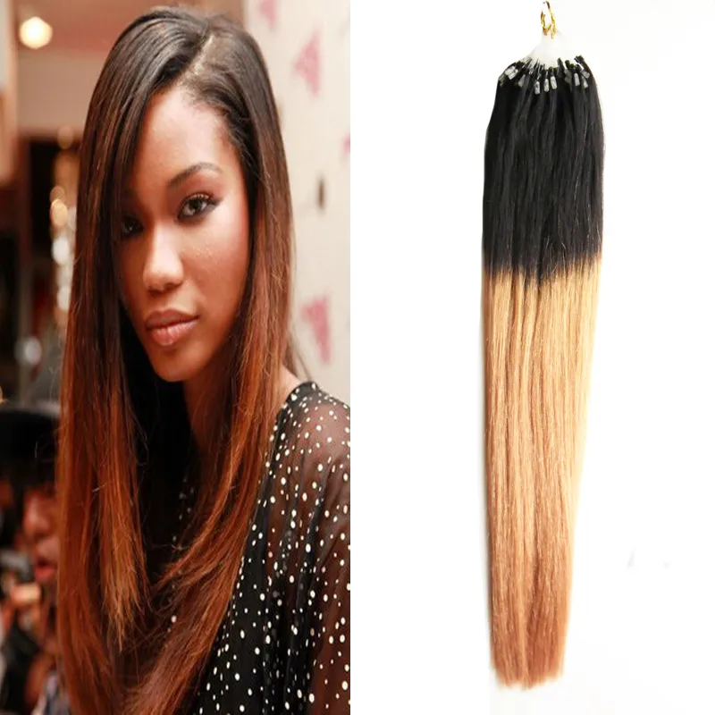 Extensão do cabelo humano do laço do laço do anel micro 100 Gram Micro Bead Extensões do cabelo do loop