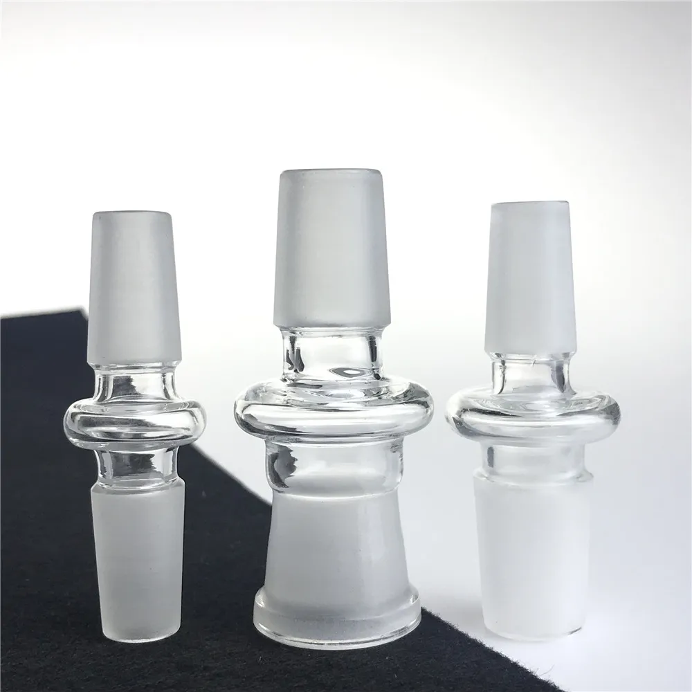 14mm 18mm Male Female Glass Bong Adapters Adapter Converter for Thick Pyrex Forsted Glass Drop Down Water Smoking Pipes