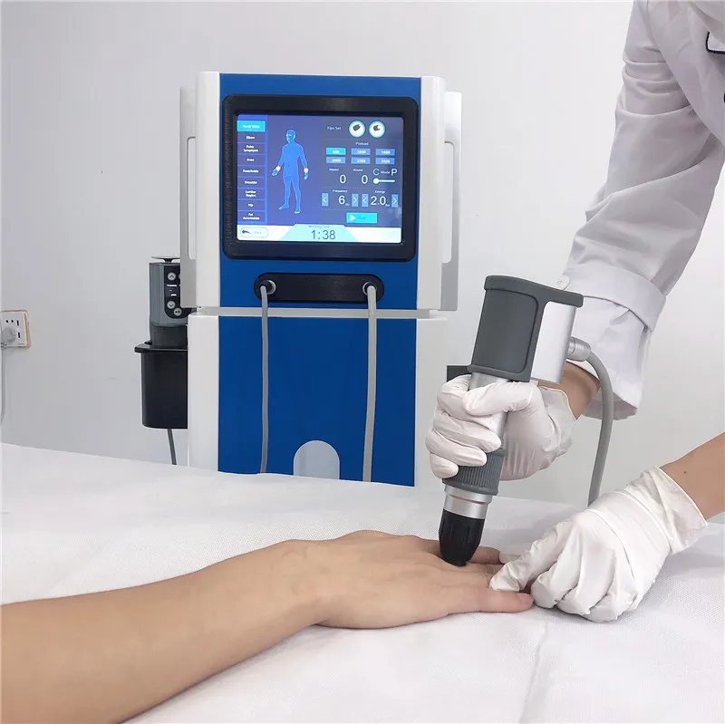 Akoestische radiaal ESWT Shockwave Fysiotherapie Machine voor beenmassage / pneuamtische schokgolf Physcial Eqiopment aan ED-behandeling