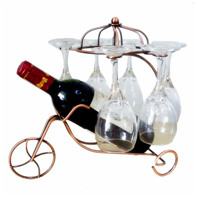 Kreative Zarte Rotwein Flasche Gläser Halter Auf Den Kopf Hängen Tasse Kelche Display Rack Mode Metall Home Bar Wein Halter