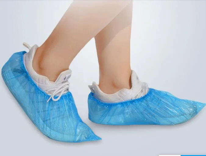 100 couvre-chaussures en plastique jetables vêtements d'intérieur pour la maison - résistant à la poussière - couvre-chaussures anti-poussière couvre-pieds adultes non tissés