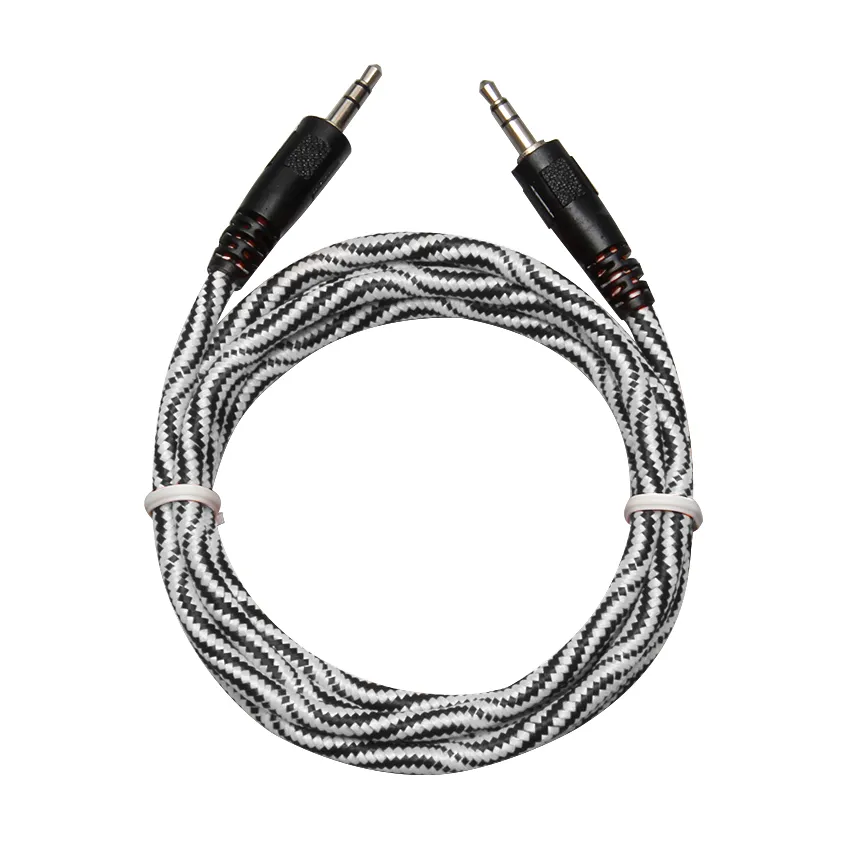 3.5 mm mâle à mâle 1.5 m ligne audio tête de colle Python Audio Câble auxiliaire pour iPhone voiture casque haut-parleur fil ligne Aux Cordon