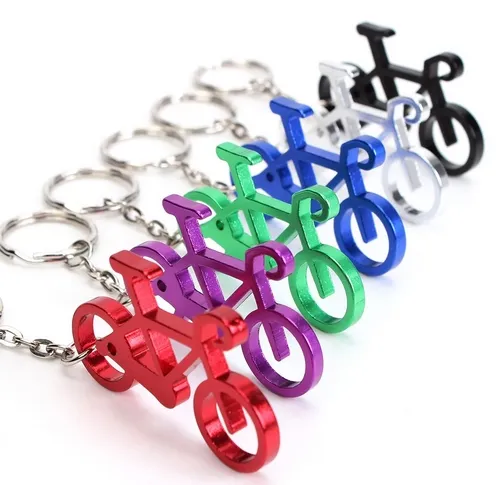 Portable Novelty Bicycle KeyChain Bottle Opener Wine Cocktail Ananas Beer Cup Cap CorksCrew Kitchen Bar Tool 6 Färger WWQ