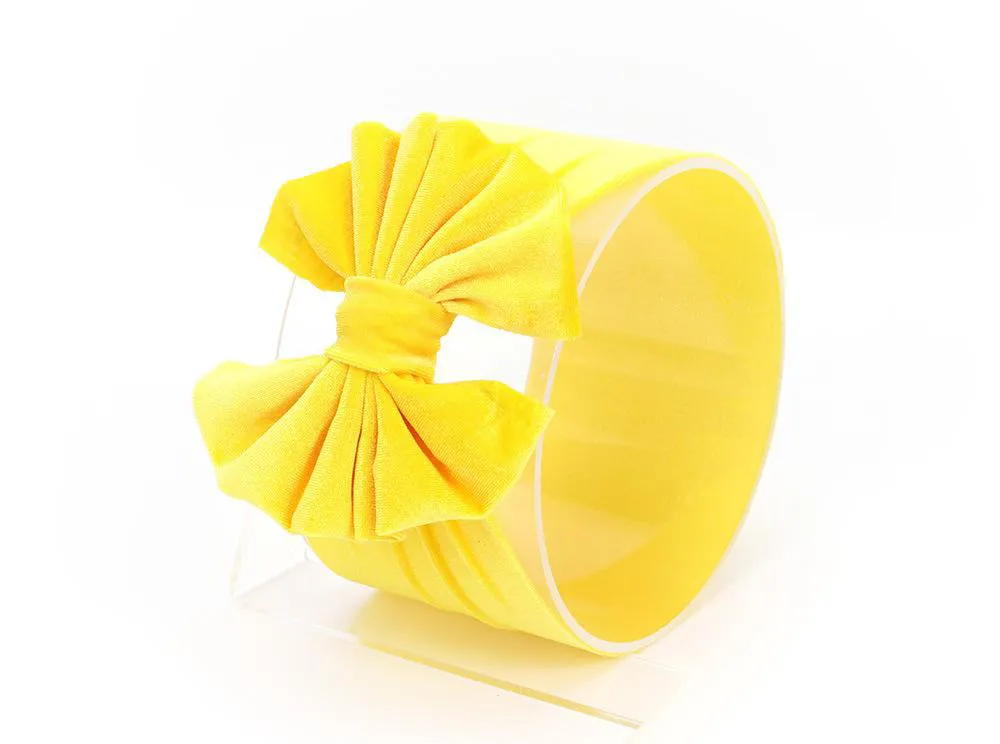 Nouveau velours bébé bandeau Turban grand nœud papillon bébé fille bandeau  pour nouveau-né arc bandeau cheveux enfants enfant tête enveloppement  cheveux accessoires - Historique des prix et avis