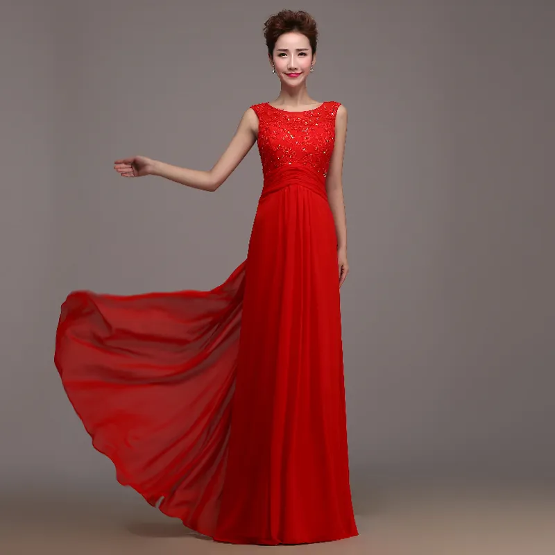 Abiti da sera in chiffon lunghi fino al pavimento che bordano l'abito da sera lungo in chiffon con top in pizzo Abiti da sera blu cielo ballo rosso trasparente