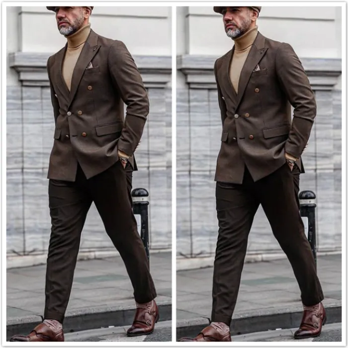Traje De Boda Para Hombres De Piezas: Chaqueta Y Pantalones