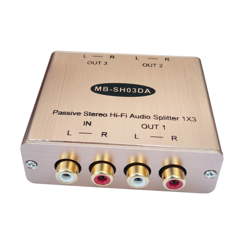 Stereo Splitter 3 Kanal RCA Audio Splitter, 3 Wege Audio Verteiler