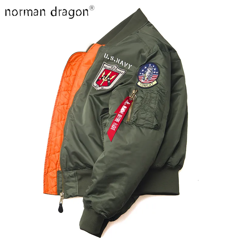 2019 Inverno Vintage Top Gun streetwear casacos hip hop militares roupas letterman do punk bombardeiros homens jaqueta de piloto de vôo da força aérea CJ191206