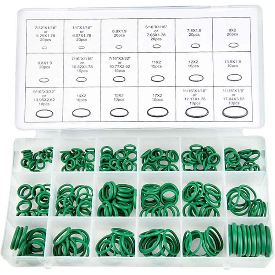 270 قطعة NBR AC استخدام O Ring تشكيلة مجموعة المنزل أو المصنع HNBR Oil Sealing 18 Size TC Rohs Certification Kit