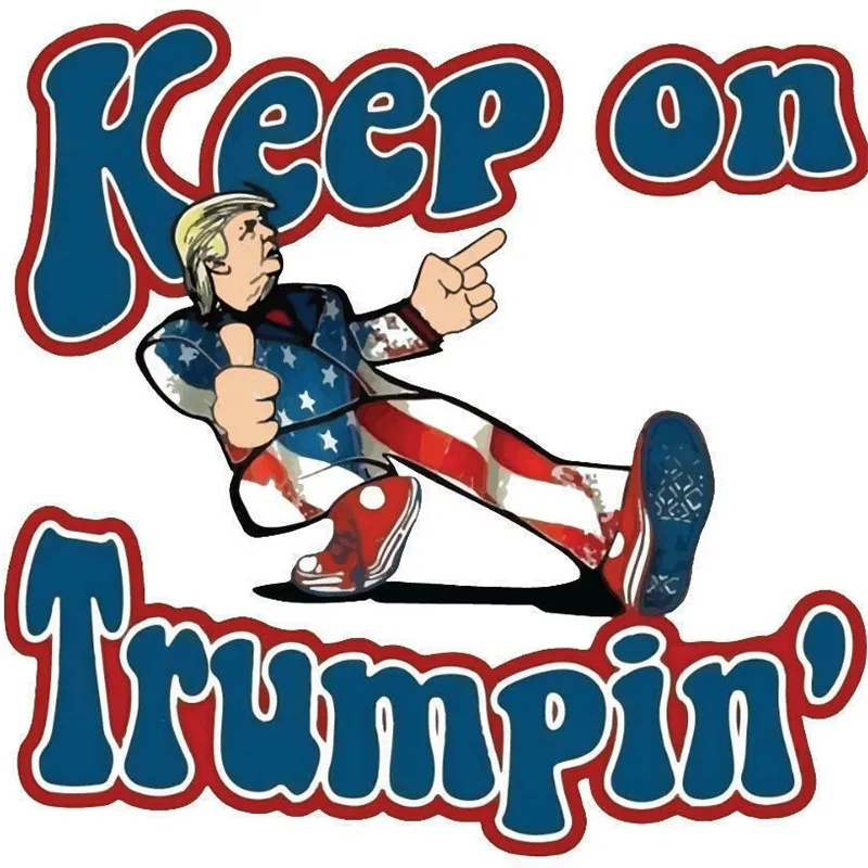 2020 EE.UU. Presidente Campañas pegatinas Carta Keep On Trumpin Estados Unidos Donald Trump Paster auto de choque Adhesivos 10 Piezas 1 6JW E19