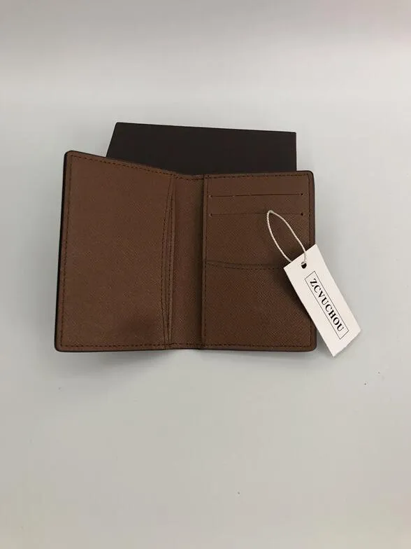 Stilista Carta di credito Porta carte di credito di alta qualità Classic Borsa in pelle Piegata Notes Notes e ricevute Borsa Portafoglio Borsa Distribuzione