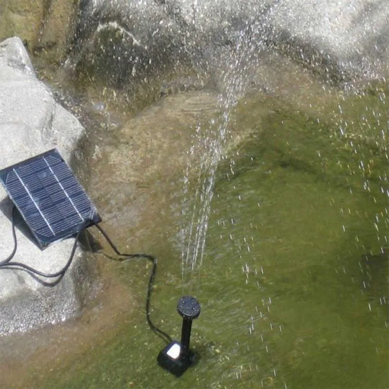 Mode carré forme panneau solaire pompe à eau Kit fontaine piscine jardin étang Submersible arrosage oiseau bain réservoir ensemble livraison directe