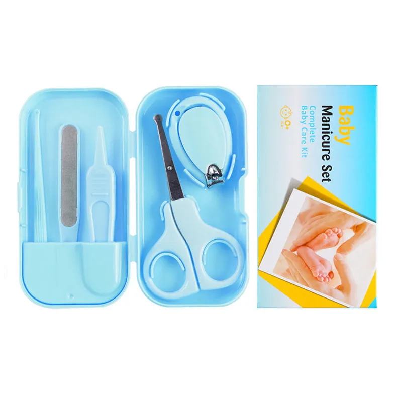 Newborn Manicure Set Baby Nail Clipper Stainless Steel Boys Girls Nail Clipper Set 4 Piece Nails Clippers For Manicure Trim Nail Care CZ225