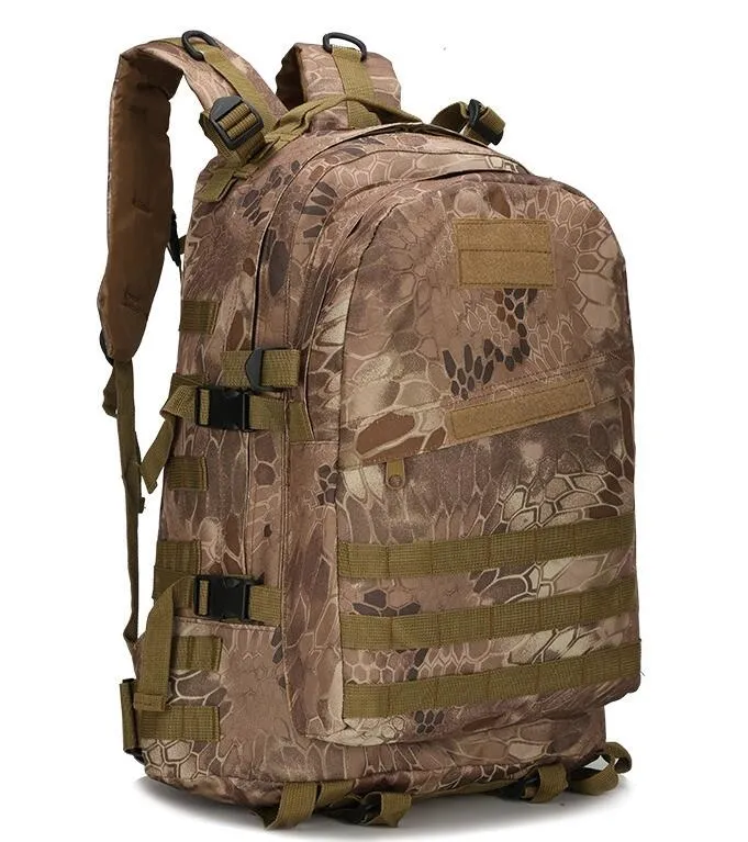 40L 3D Camo Sırt Çantası Büyük Kapasiteli Duffel Çantalar Açık Spor Omuz Çantaları Taktik Askeri Sırt Çantaları Kamp Yürüyüş Treking Sıralama Çekme Seyahat Bagaj Çantası