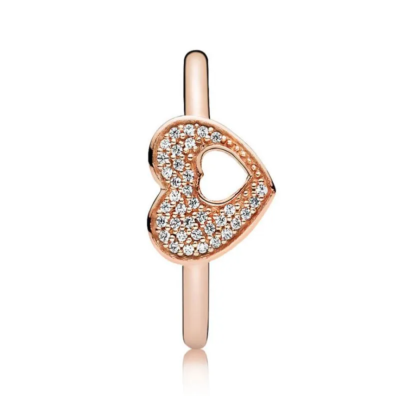 Pandora puzzle heart ring rose gold discount