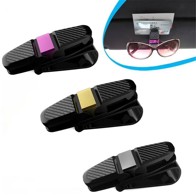 Auto Draagbare ABS Auto Voertuig Zonneklep Zonnebril Brillen Bril Houder Ticket Kaart Klem Clip Sluiting Accessoires